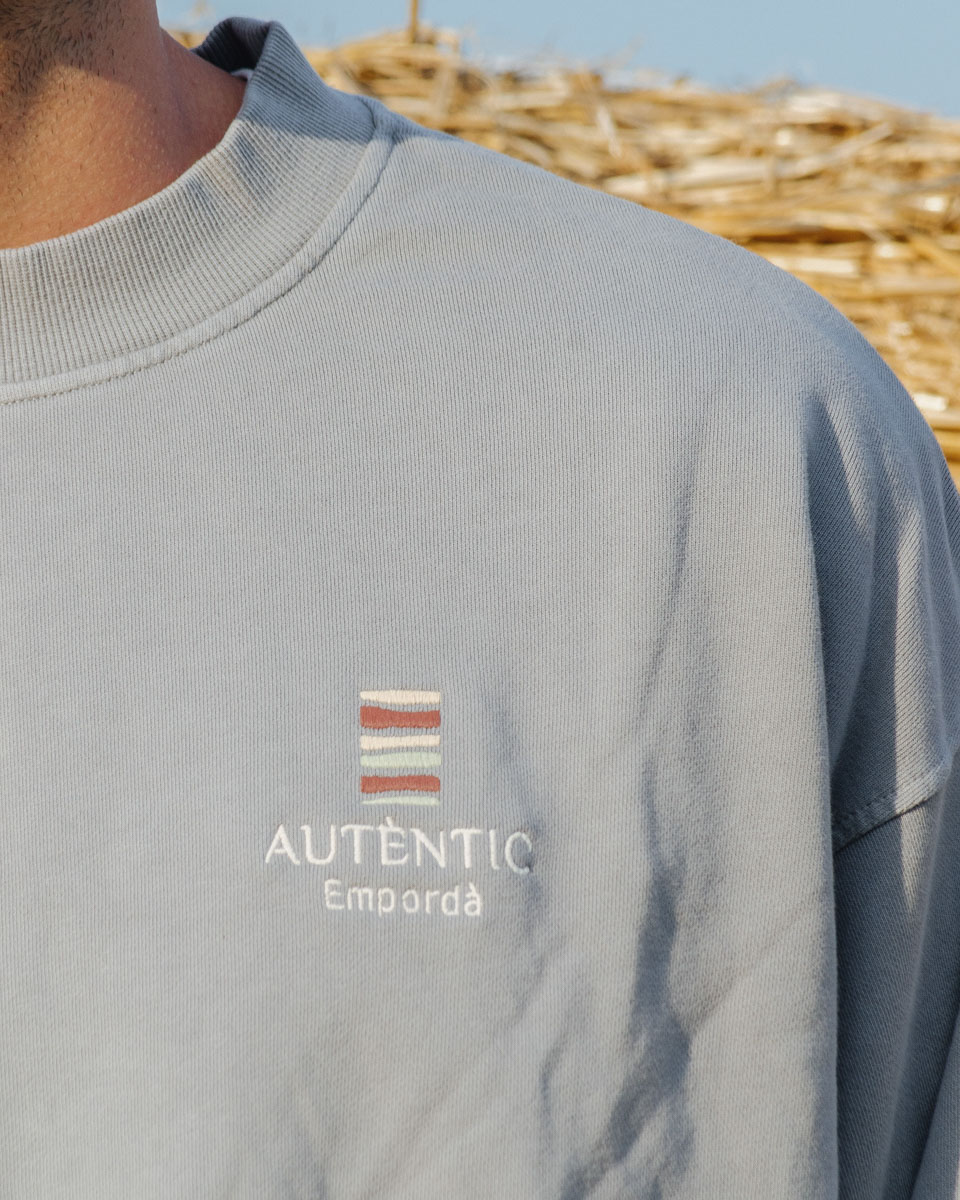 Sudadera Gris Claro detalle